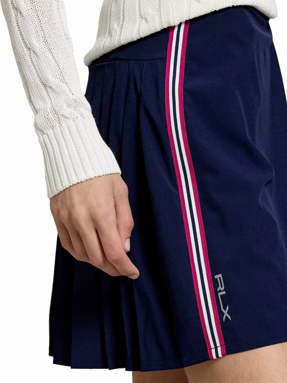 NWT RLX Ralph Lauren Women's 4-Way Stretch Back Pleated 15" Skirt Skort